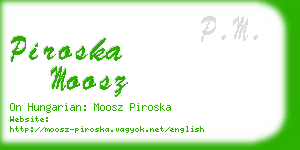 piroska moosz business card